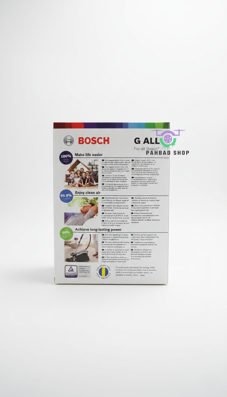 پاکت جاروبرقی بوش مدل G ALL مناسب برای جاروبرقی بوش و زیمنس سری G بسته ۴ عددی - Image 2